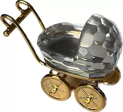 Buy Swarovski Crystal Memories Childhood Dreams Pram Gold Plated Rhodium Boxed • 19.99£