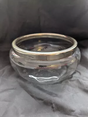 Buy Beautiful Vintage Cut Glass Bowl With Silver Plated Rim • 10£