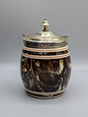 Buy Rare Macintyre Mocha Agate Ware Barrel With Silver-plated Lid, Late 19th C • 250£