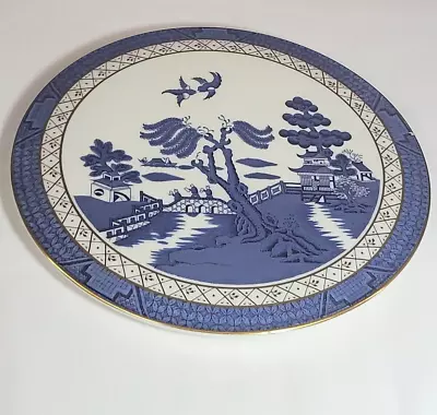 Buy Royal Doulton Fine China Booths Classic Blue Real Old Willow Pattern Cake Plate • 25£