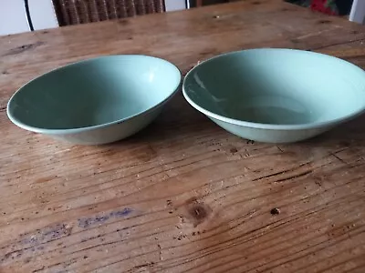 Buy 2x Woods Ware Beryl Cereal Bowls 16cm In Mint Green VGC Vintage Retro 1970's • 7.50£