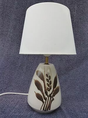 Buy Mid Century Ceramic Table Lamp With Shade Vintage Studio Art Pottery Corn Design • 14.99£