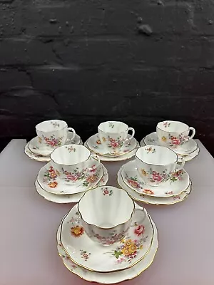 Buy 6 X Royal Crown Derby Posies Tea Trios Cups Saucers And Side Plates Set Red • 79.99£