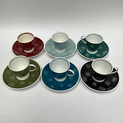 Buy Set Of 6 Vintage Susie Cooper Swirl Pattern Coffee Cups • 9.99£