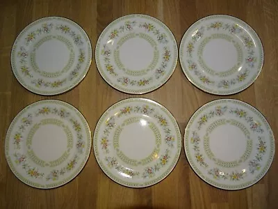 Buy Minton Broadlands Pattern Fine Bone China  6 X Dessert Plates 20.4cm From 1979 • 14£