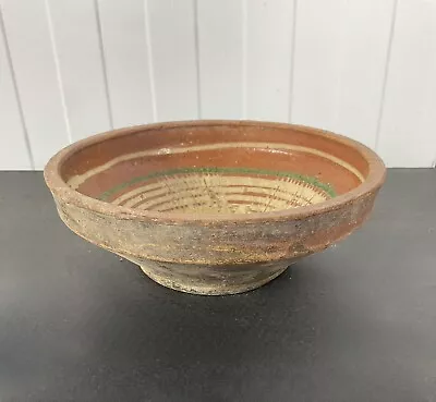 Buy 19th Century Antique French Slipware Terracotta Bowl • 20£