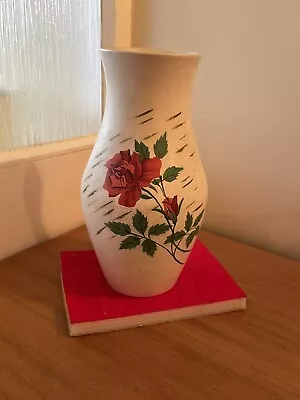 Buy Vintage Large Pottery Brentleigh Ware Sandown Vase Roses All Stamped  • 5£