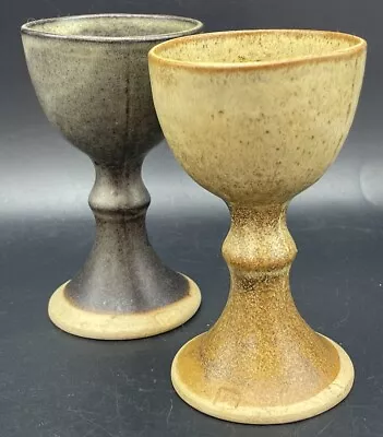 Buy 2 Louis Hudson Pottery Vintage Goblets Goblet 1970s Cornish Cornwall 12.5cm Tall • 6.99£