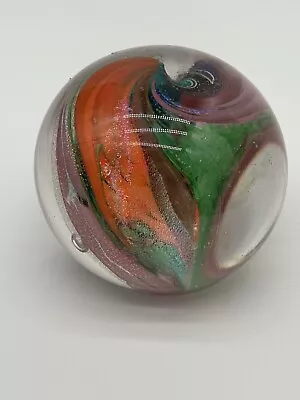 Buy Vintage Studio Art Glass Paperweight Swirl Multi-Colored  • 28£
