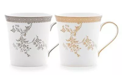 Buy Wedgwood Vera Wang Vera Lace Pair Mug Platinum Gold Approx. 300ml 1053578 • 114.23£