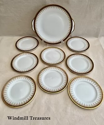 Buy 9 Piece Vintage Paragon Royal Albert Athena Cake Plate & Side Plates   • 14.99£