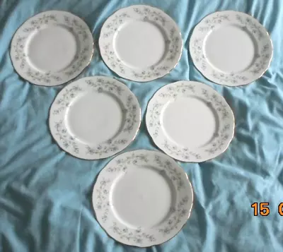 Buy DUCHESS Tranquility Set Of 6 Bone China Salad/Small Dinner Plates  Diam 8.25  • 14.99£