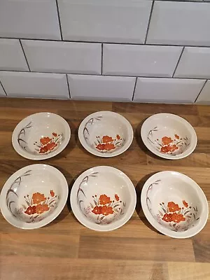 Buy 6x  Poole Pottery Ceramic Kismet Design Soup Dessert Bowls BP26 • 24.99£