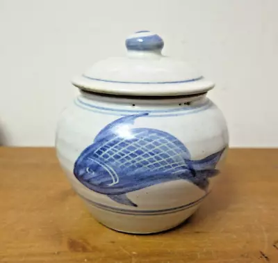 Buy Chris Lewis South Heighton Studio Art Pottery Stoneware Lidded Jar Pot Vintage • 35£