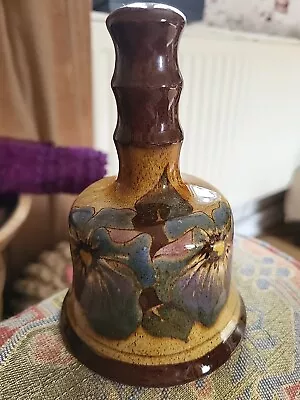 Buy Vintage The Guernsey Pottery  Floral Bell - Studio Ceramic Ornament • 7£