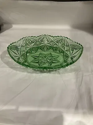 Buy Vintage Green Coloured Glass Serving Bowl Dish Home Decor  • 4.99£