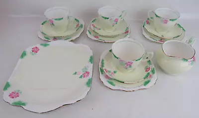 Buy Grafton Hand Painted China Made In England Tea Set With Milk Jug And Cake Plate • 50£