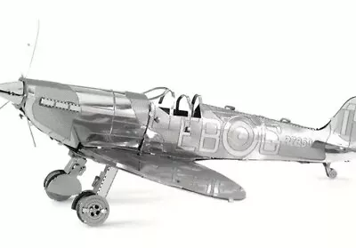 Buy Miniature Metal Models Kit  Laser Cut DIY UK Metal 3D Spitfire Plane • 4.29£