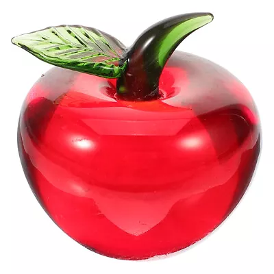 Buy Glass Crystal Apple Ornament Hand Blown Apples Decor Small Figurine • 9.65£