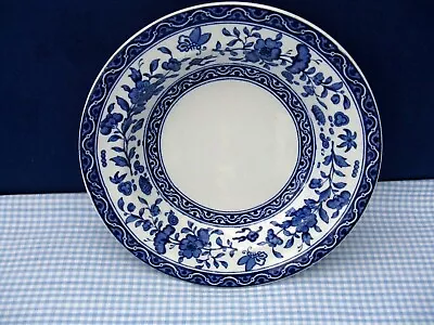 Buy Vintage Antique Serving Bowl Dish Blue And White English Flower Design. Floral. • 12£