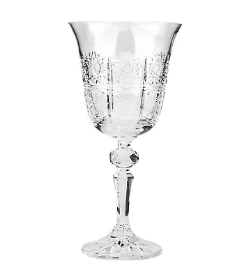 Buy Bohemian Czech Single Crystal Wine Glass 220 Ml Hand Cut Queen Lace • 20.27£