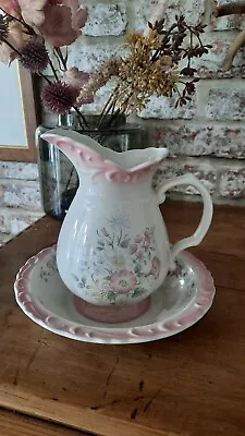 Buy Vintage Wash Bowl And Jug Set 🌸 • 10.50£