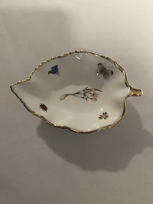 Buy Royal Crown Duchy ‘Canterbury Garden‘ English Bone China Dish Leaf Shape • 8£