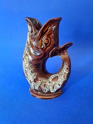 Buy Fosters Studio Pottery Cornwall Brown Fish Jug 17cm Height • 25£