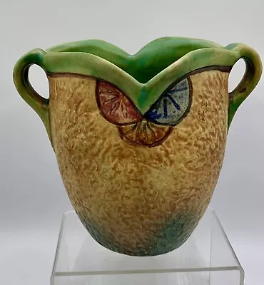 Buy WELLER POTTERY  5 1/4  PATRA Art Deco Double HANDLED VASE, CIRCA 1930's. Signed • 153.77£