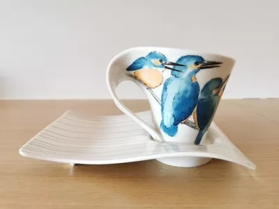 Buy Villeroy And Bloch 1748 China Cup / Mug Plate / Saucer Kingfisher Bird Design • 15£