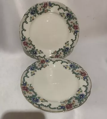 Buy Royal Cauldon Victoria Floral Small Plate Set Of 2 • 4.25£