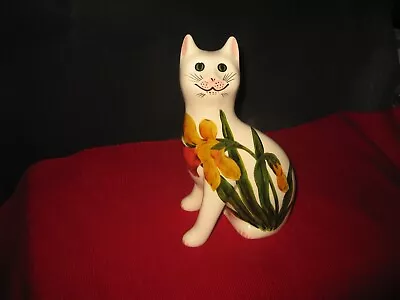 Buy Griselda Hill Pottery “Wemyss Ware” Right Hand Cat With Daffodil Pattern 17cm • 155£