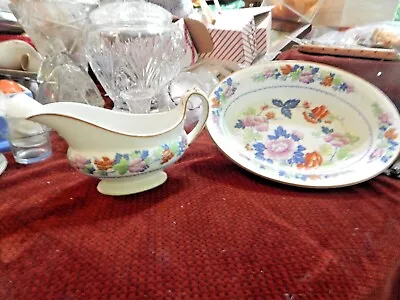 Buy Set Gravy Boat &oval Bowl/Lorna Doone Pattern/ Booths Silicon China England  • 79.21£
