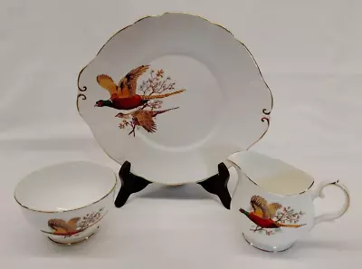 Buy Vintage Duchess Bone China Milk Jug, Sugar Bowl And Plate With Pheasant Design • 15£