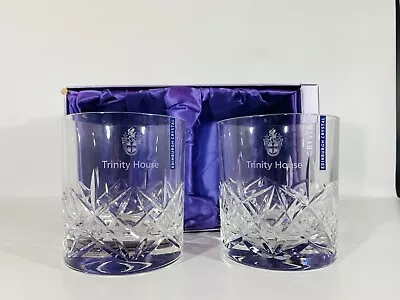 Buy Pair Of Lead Crystal “Trinity House” Whisky Tumblers By Edinburgh Crystal • 85£