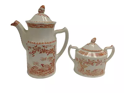 Buy Mason's Ironstone Quail Tea/coffee Pot + Lidded Sugar Bowl Kitchenware  • 9.99£
