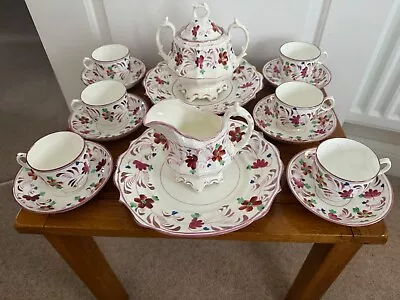 Buy Staffordshire Pink Lustreware Bone China Tea Set (No Teapot), Circa 1840 • 110£