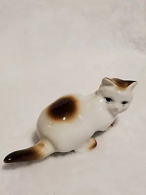 Buy Vintage HUNGARY Porcelain Cat Kitten Playing Figurine ZSOLNAY PECS • 16.77£