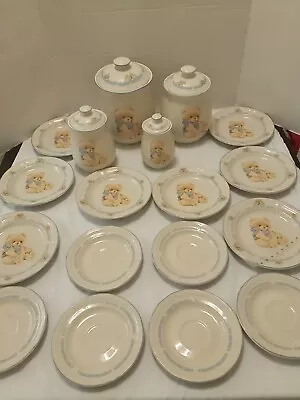 Buy Vintage Tienshan Theodore Bear Stoneware Kitchen 18 Pc Lot - Plates Jars RETIRED • 83.86£