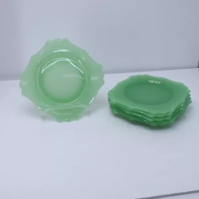 Buy Fenton Elizabeth Jadeite Lunch/Dessert/Salad Plates 1930's Lot Of 6 • 58.89£