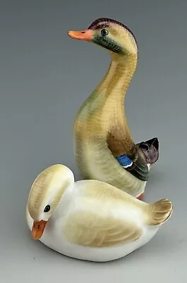 Buy 🦋 MINT HEREND DUCK Pair Natural Bird Ducks Figurine • 166.82£