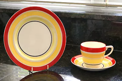Buy Grays Pottery - ART DECO Strong Banded Tea Cup Trio (Plate Is Dessert Size) • 14.95£