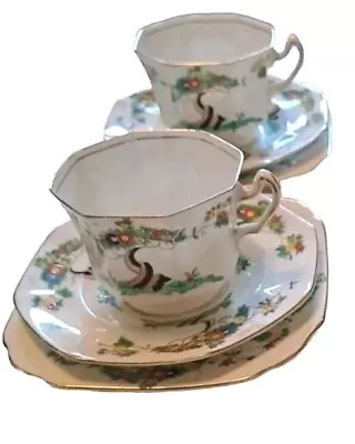 Buy Radfords Bone China Fenton Trios X2 Pattern No 4870 Antique 1883- 1931 Rare  • 24£