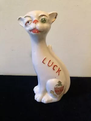 Buy Crested China Cat, Eastbourne, Large Size, Quirky, Comedic, ‘Luck’ • 6£