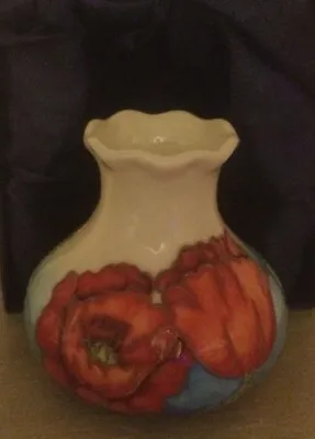 Buy Old Tupton Ware Poppy Design Vase 3  Heigh Boxed TW7994 • 15£