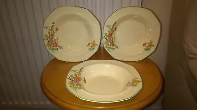 Buy Dessert Three Plates Alfred Meakin Marigold Princess Shape • 4.99£