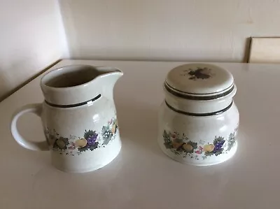 Buy Royal Doulton  Lambeth Stoneware Milk Jug And Sugar Pot - Harvest Garland Fp • 10.99£