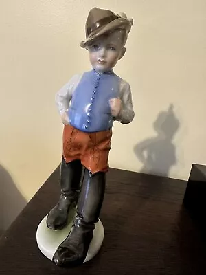 Buy Vintage Herend Hungary Tom Thumb Boy Figurine In Big Boots 8 1/4  Tall • 81.08£