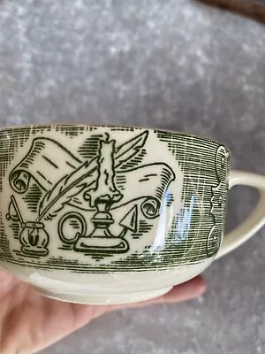 Buy Royal China The Old Curiosity Shop Cup Green White Candle Scroll Feather Pen Vtg • 4.66£