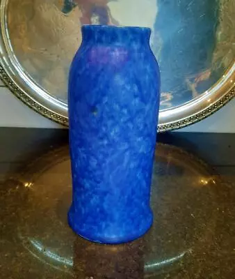 Buy Stunning Art Deco Ruskin Azura Blue Crysalline Matt Vase C 1920+ • 97.99£